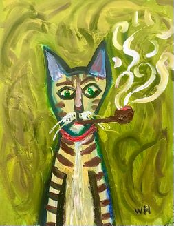"Cat with pipe"