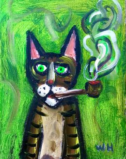 'Cat with pipe"